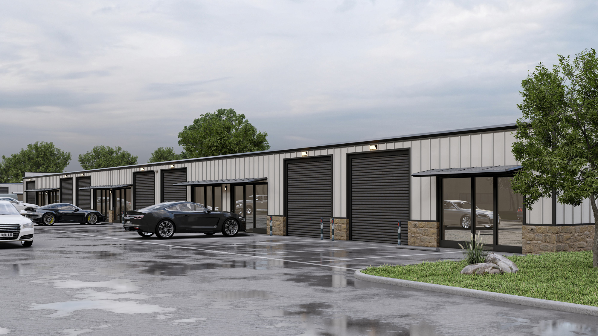 Modern flex space property with loading docks and parking in 2025