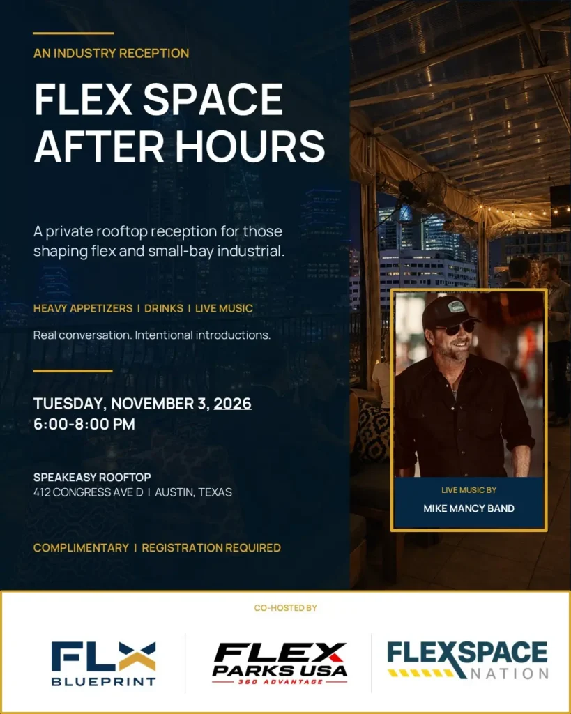 graphic for the flex space after dark event